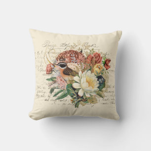 Elegant Vintage Floral Cushion
