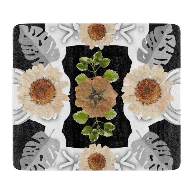 Elegant Vintage Floral Cutting Board (Front)