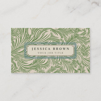 Elegant Vintage Floral Damask Business Card