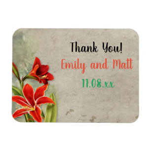 Elegant Vintage Floral Design with text Magnet