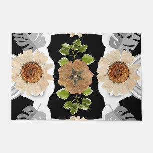Elegant Vintage Floral Doormat