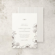 Elegant Vintage Floral Initials Garden Wedding