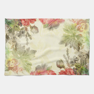 Elegant Vintage Floral Kitchen Towel