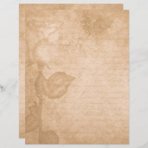 Elegant vintage floral letterhead