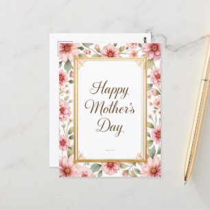 Elegant Vintage Floral Mothers Day Mum   Postcard