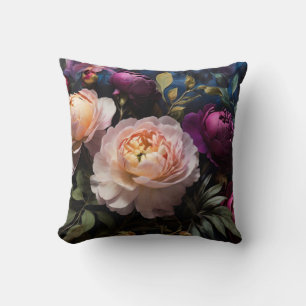 Elegant vintage floral painting cushion