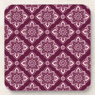 Elegant Vintage Floral Pattern Coasters - Set of 6