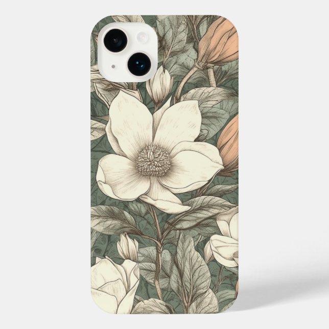 Elegant Vintage Floral Pattern  iPhone Case (Back)