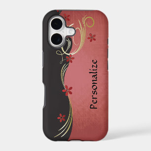 Elegant Vintage Floral Red
