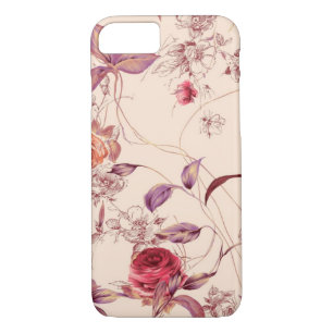 Elegant Vintage Floral Rose iPhone 7 case