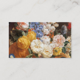 Elegant Vintage Floral Rose Pattern Template Business Card