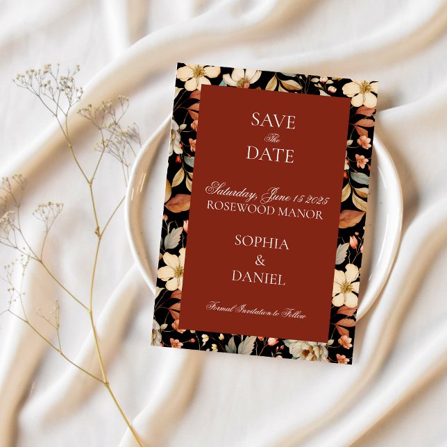 Elegant Vintage Floral Save the Date Invite (Creator Uploaded)