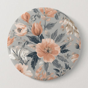 Elegant Vintage Floral Shabby Chic 10 Cm Round Badge
