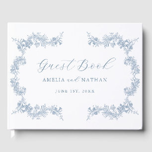 Elegant Vintage Floral Wedding  Guest Book