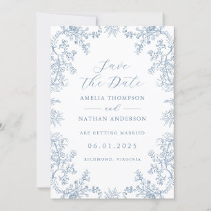 Elegant Vintage Floral Wedding Save The Date