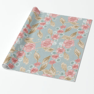Elegant vintage floral wrapping paper