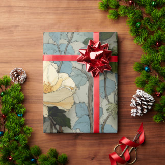 Elegant Vintage Floral Wrapping Paper | Botanical 