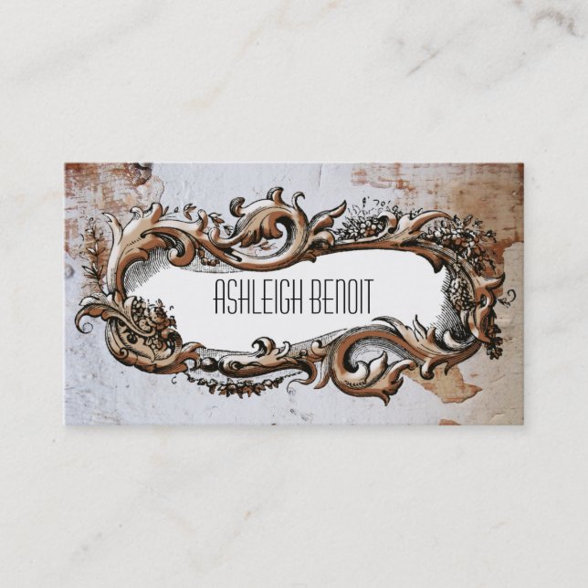 Elegant Vintage Frame Professional Business Card (Front)