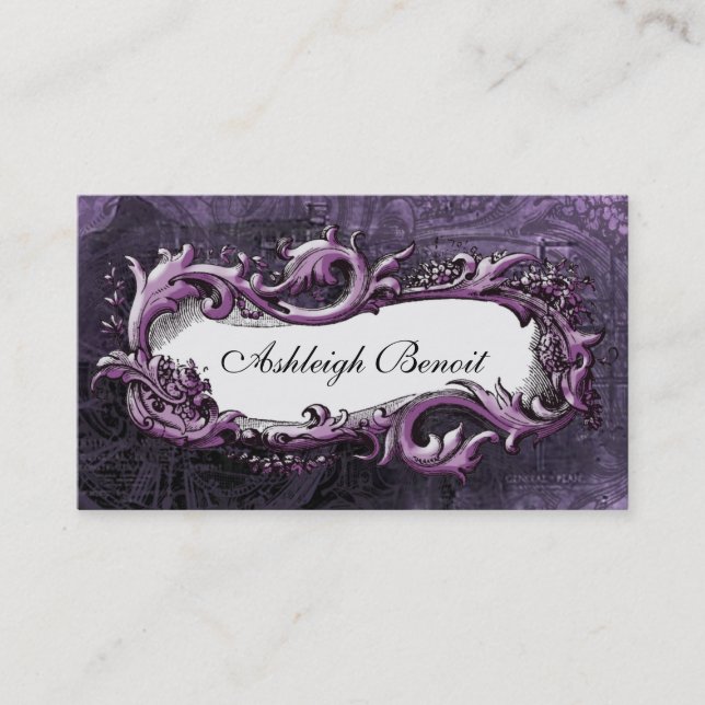 Elegant Vintage Frame Steampunk Business Card (Front)