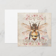 Elegant Vintage French Bee Card