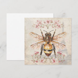 Elegant Vintage French Bee Card
