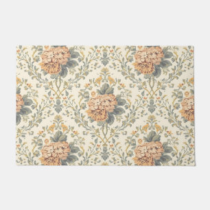 Elegant Vintage French Engraved Floral  Pattern Doormat