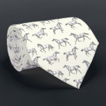 Elegant Vintage Galloping Black White Horses  Tie<br><div class="desc">Monochrome toile pattern with old illustrations of horses moving in different gaits: walking, pacing, trotting, cantering and galloping The horse is a majestic animal that embodies the spiritual power of independence, freedom, nobleness, endurance, confidence, triumph, heroism and competition. Its symbol is associated with strength, courage and freedom. The design will...</div>
