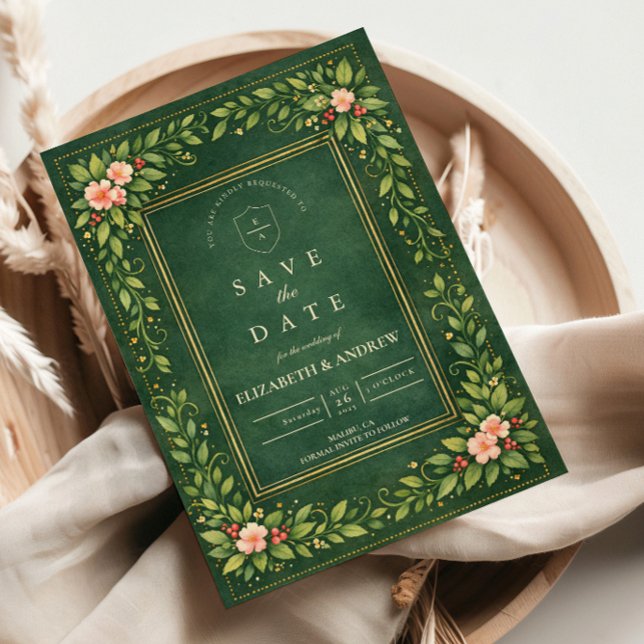 Elegant Vintage Garden Wedding Save The Date (Creator Uploaded)
