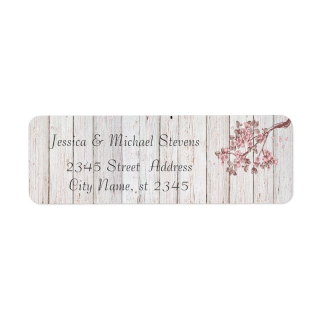 Elegant vintage gentle wedding cherry tree brunch (Front)
