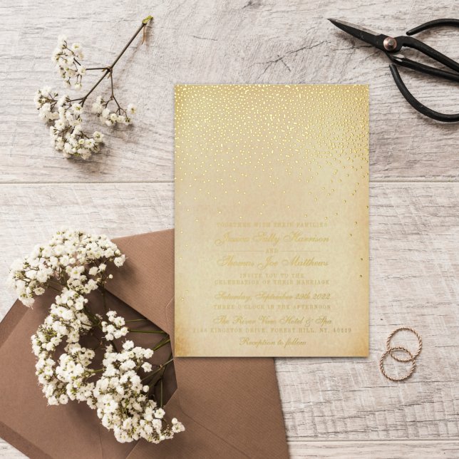 Elegant Vintage Glam Confetti Wedding Real (Creator Uploaded)