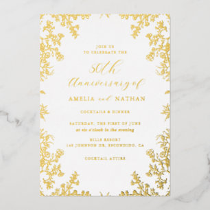 Elegant Vintage Gold 50th Anniversary Party