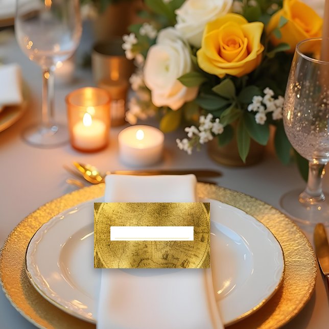 Elegant Vintage Gold Foil Wedding Place Card (Creator Uploaded)