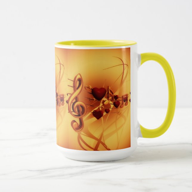  Elegant Vintage Gold Notes Mug (Right)