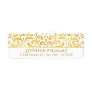 Elegant vintage gold & white adress