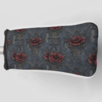 Elegant Vintage Gothic Pattern with Red Roses