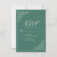 Elegant Vintage Green White Wedding