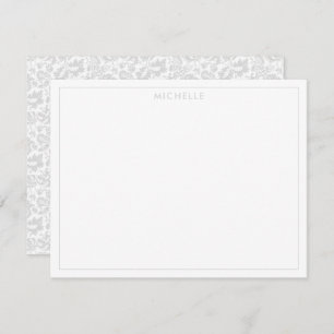 Elegant Vintage Grey Venetian Floral Botanical Card