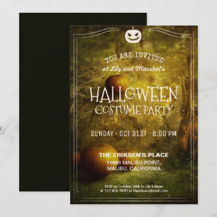 Elegant Vintage Halloween Party   Invitation