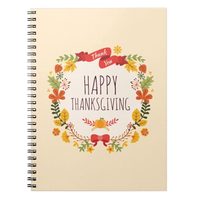 Elegant Vintage Happy Thanksgiving | Guest Book (Front)