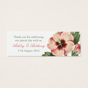 Elegant vintage hibiscus flower floral Favour Tags