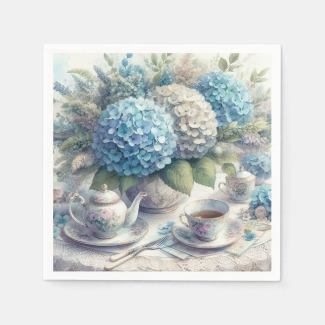 Elegant Vintage High Tea Party Paper Napkin (Front)