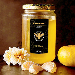 Elegant Vintage Honey Jar Product Label Sticker