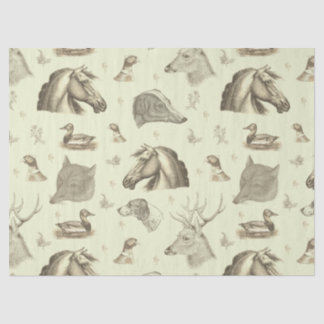 Elegant Vintage Horse English Country Hunting Tissue Paper