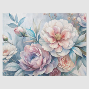 Elegant Vintage Inspired Dreamy Floral Ephemera Tissue Paper