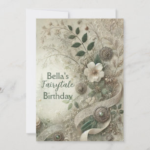 Elegant Vintage-Inspired Floral Party Invite