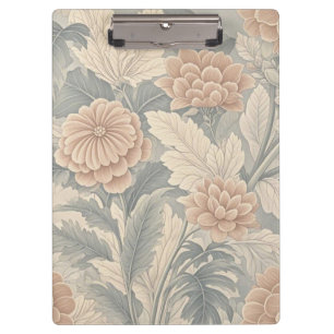 Elegant vintage-inspired floral soft delicate clipboard