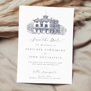 Elegant Vintage Italian Villa Destination Wedding Save The Date