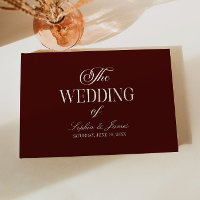 Elegant Vintage Ivory Dark Burgundy Wedding