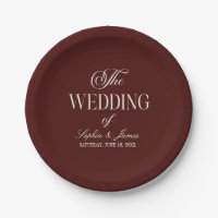 Elegant Vintage Ivory Dark Burgundy Wedding