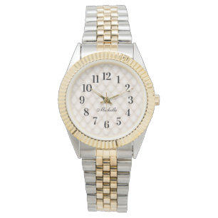 Elegant Vintage Ivory Pearl Name Watch